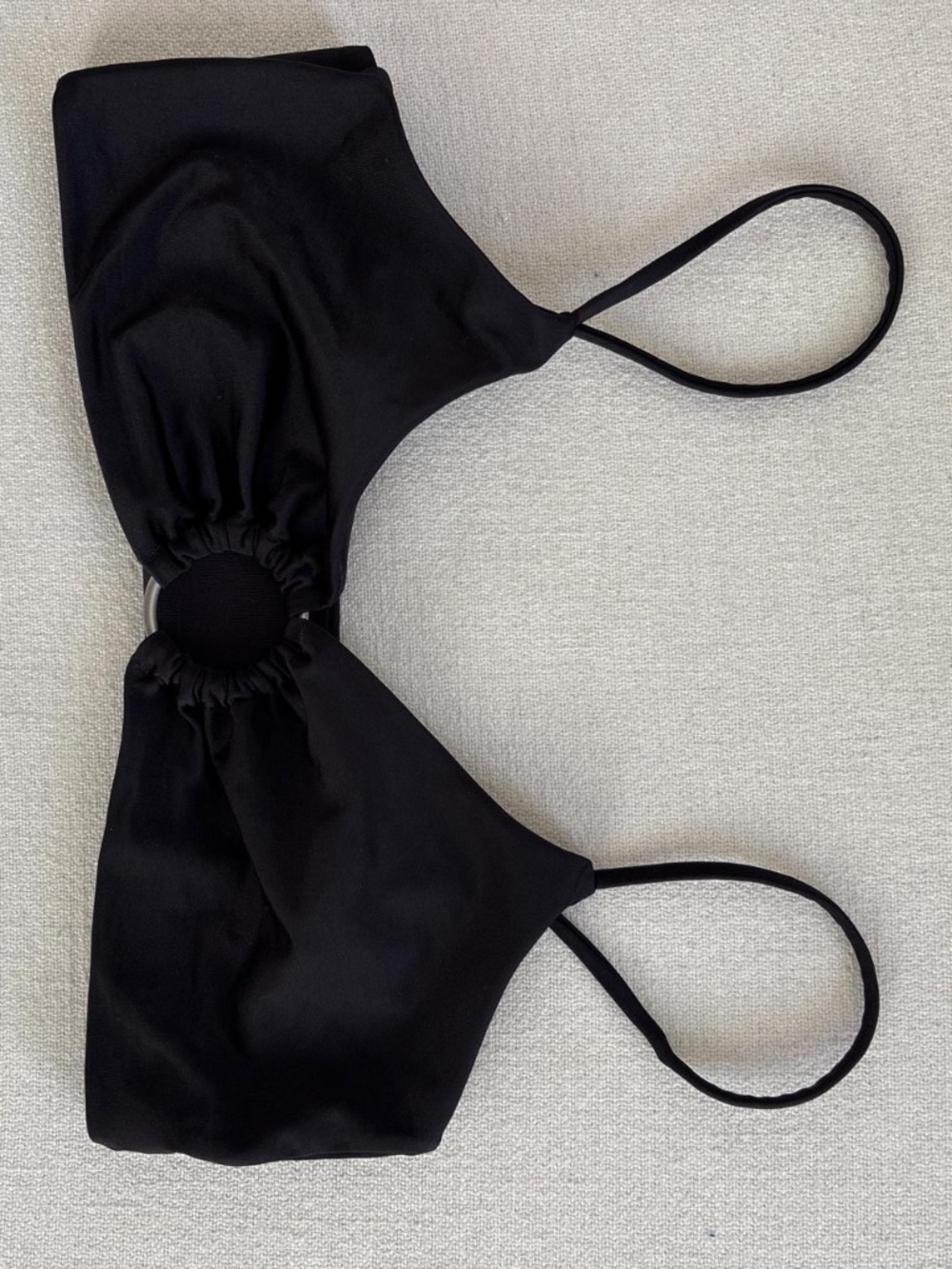 Black Bikini Top with circle key hole center